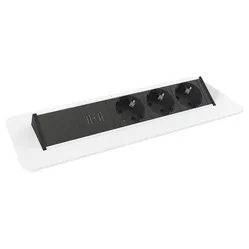 Axessline QuickBox built-in socket strip white