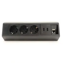 Axessline Desk - 3x power + 2x USB-A charger & Data port