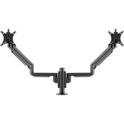 Galaxy dual monitor arm gas spring + static straight black