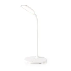 Dimmable LED desk lamp with Qi charger white