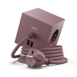 Avolt Square 1 power strip - Rusty Red