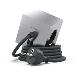 Avolt Square 1 power strip - Aluminium