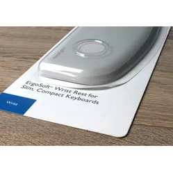 Kensington ErgoSoft™ Polssteun voor plat compact toetsenbord lichtgrijs - NETNIETNIEUWTJE