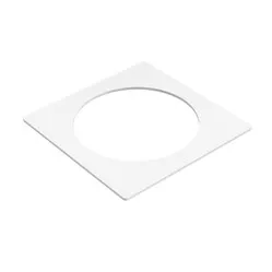 Powerdot square metal trim white Ø79
