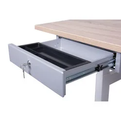 Ergopro stack lockable desk drawer silver-grey
