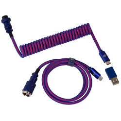 Keychron Premium Coiled Aviator Cable - Purple