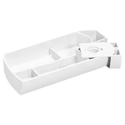 Swivel pen tray straight white