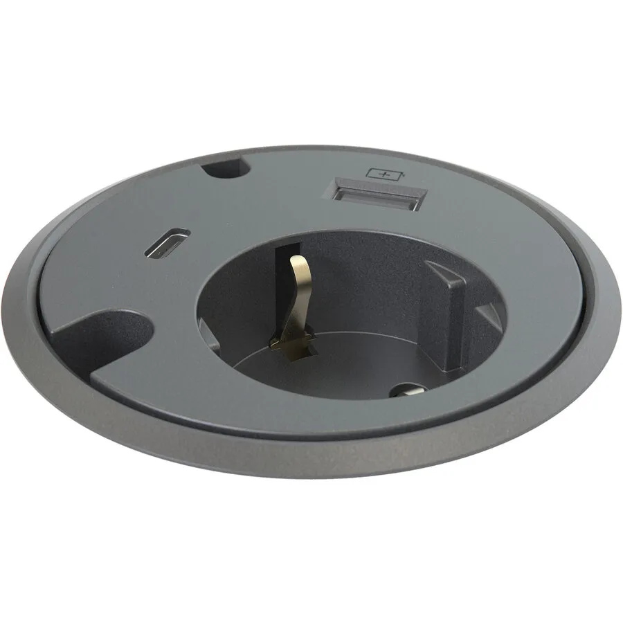Powerdot Power met USB charger en USB-C Ø79 mm zwart - GST18