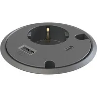 Powerdot Power met USB charger en USB-C Ø79 mm zwart - GST18