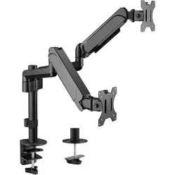 Equip Basic Plus black gas-sprung dual monitor arm