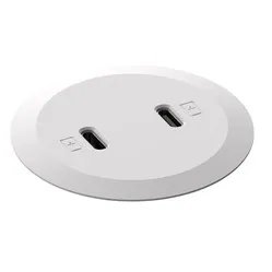 Powerdot Mini with 2x USB-C charger Ø51 mm white