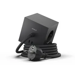 Avolt Square 1 Power Strip - Stockholm Black