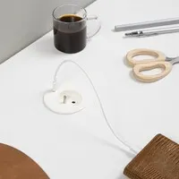 Powerdot Compact Power met USB-C Charger Ø60 mm wit met penaarde BE/FR (UTE)
