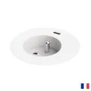 Powerdot Compact Power met USB-C Charger Ø60 mm wit met penaarde BE/FR (UTE)