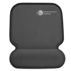 Ergo gel mouse mat with wrist rest black