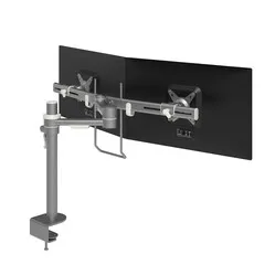 Dataflex Viewmate monitor arm with bridge for 2 screens - silver 52.602