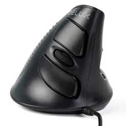 Delux Wow Grip Mouse wired right-handed - black