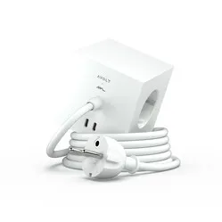 Avolt Square 1 Extension Lead - Opal White Martinelli Luce