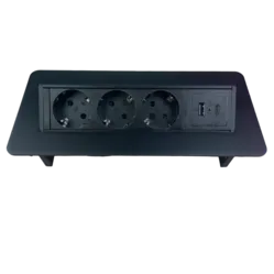 Ergopro VOLT_IN built-in socket with USB A+C charger black