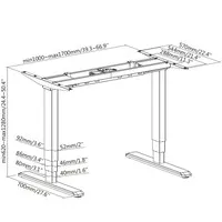 Ergopro Zit/sta bureau onderstel basic - wit