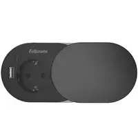 Fellowes Power-Spot® Slide zwart - 1x 230V & USB A+C charger