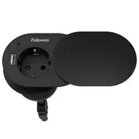 Fellowes Power-Spot® Slide zwart - 1x 230V & USB A+C charger