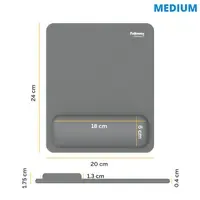 Fellowes Breyta muismat met polssteun grijs