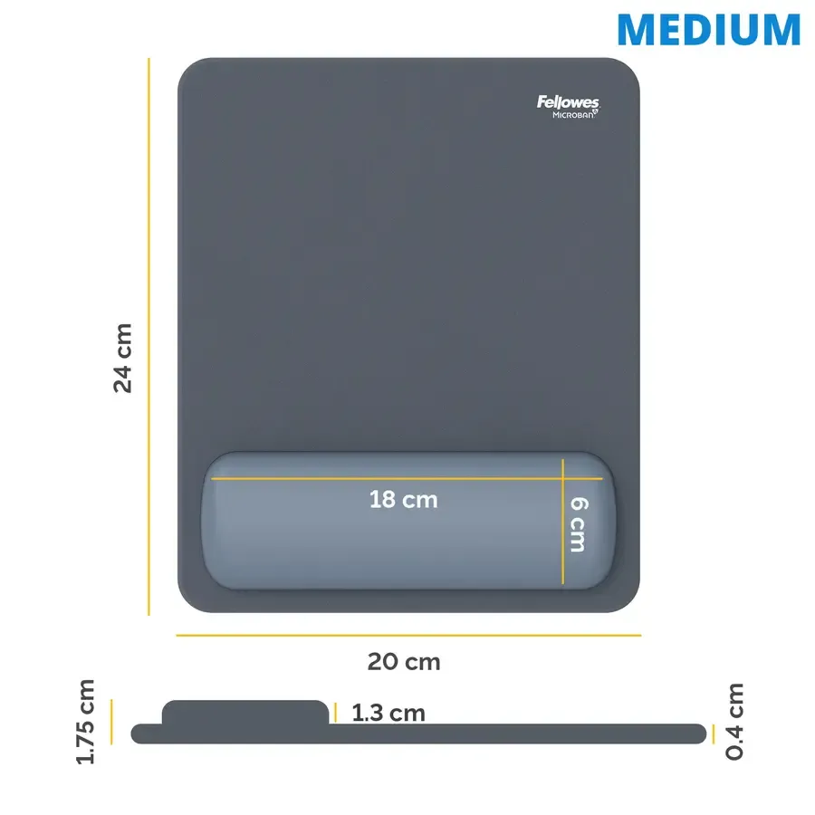 Fellowes Breyta muismat met polssteun marine