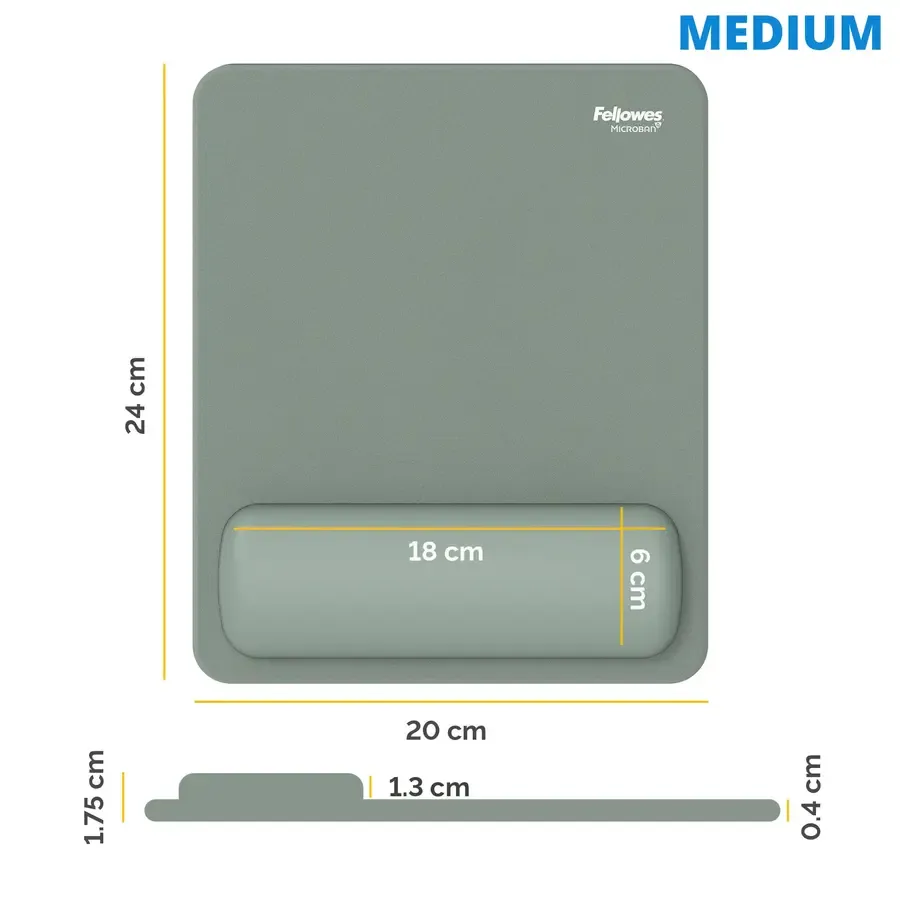 Fellowes Breyta muismat met polssteun sage
