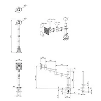 Dataflex Viewgo monitor arm zwart