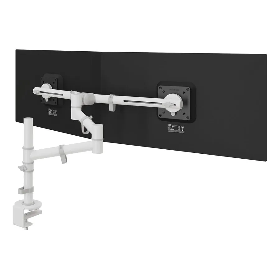 Dataflex Viewgo dubbele monitor arm wit