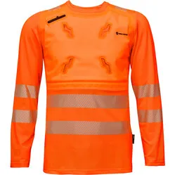 Inuteq Bodycool Smart-X DRY verkoelend t-shirt reflecterend lange mouwen oranje