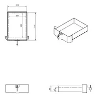 Dataflex Bento® desktop locker 500 - wit