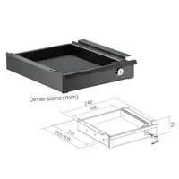 Ergopro 248 afsluitbare bureaulade zwart
