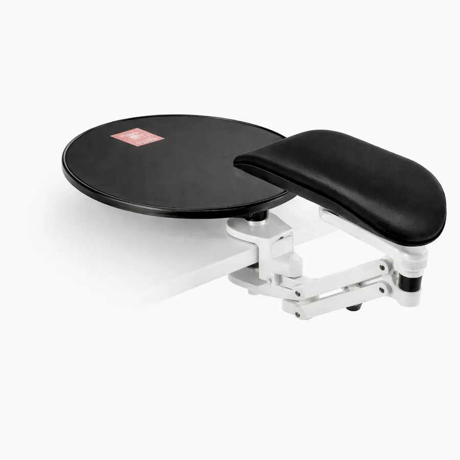 Ergorest ergonomische armsteun + muis plateau zwart-wit lange steun