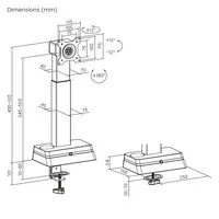 Ergopro ErgoTrack AutoLift Monitorstandaard - 1 monitor