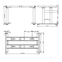 Ergopro Heavy-Duty elektrisch zit-sta bureau frame- Wit