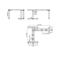 Ergopro MultiCorner hoekbureau frame - Zilver
