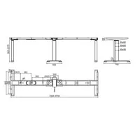 Ergopro MultiCorner hoekbureau frame - Zilver