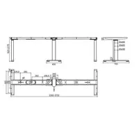 Ergopro MultiCorner hoekbureau frame - Wit