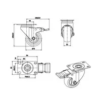 Ergopro Set Heavy Duty Zwenkwielen (4 stuks)
