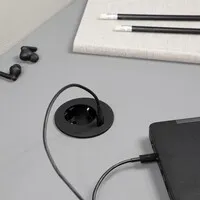 Powerdot Compact Power with USB-C Charger Ø60 mm black