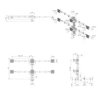 Dataflex Viewgo modular monitorarm voor 6 beeldschermen zwart