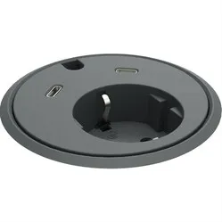 Powerdot Powerdot 17 with 2x USB-C Charger Ø79 mm black