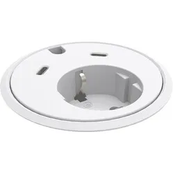 Powerdot 17 met 2x USB-C Charger Ø79 mm wit