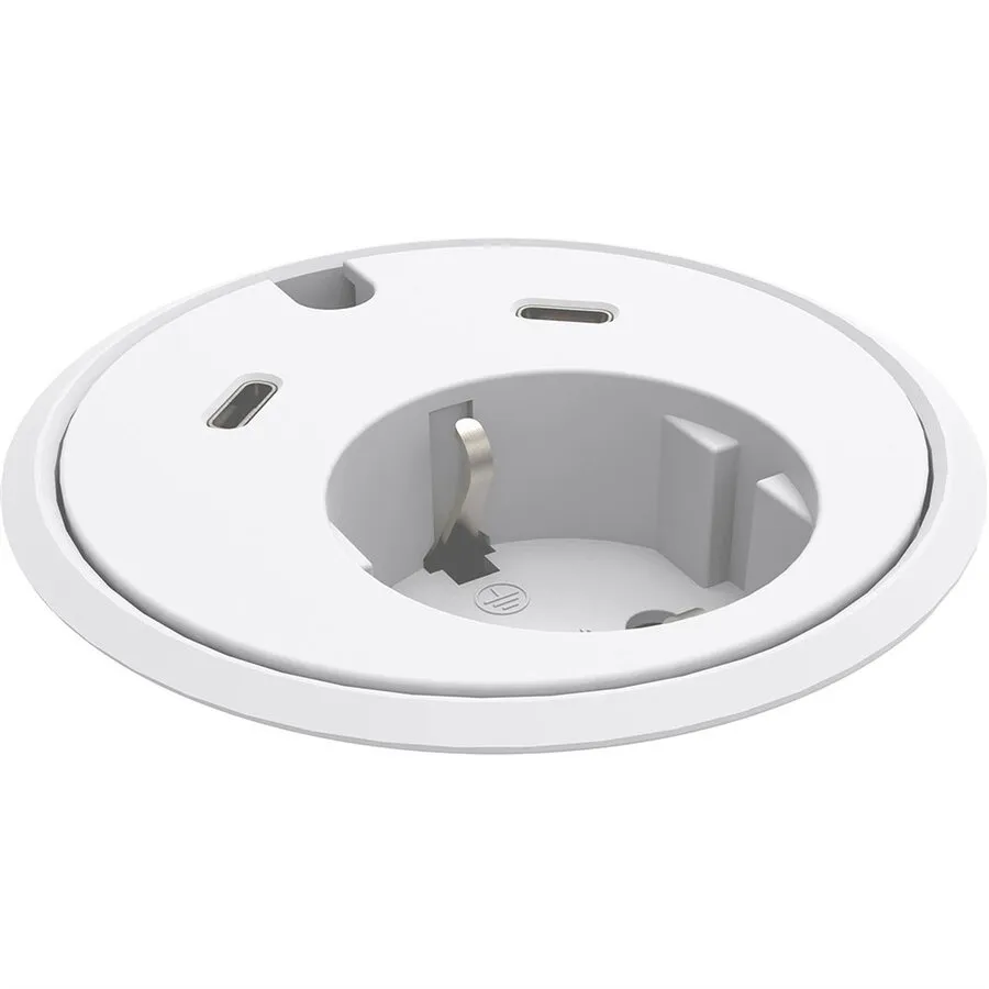 Powerdot 17 met 2x USB-C Charger Ø79 mm wit