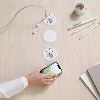 Powerdot 17 met 2x USB-C Charger Ø79 mm wit