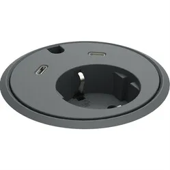 Powerdot 17 met 2x USB-C Charger Ø79 mm zwart