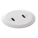 Powerdot Mini met 2x USB-C charger Ø51 mm wit