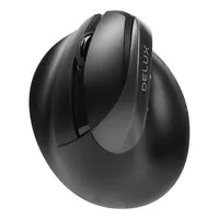 Delux Mini Iron Gray draadloze linkshandige ergonomische muis